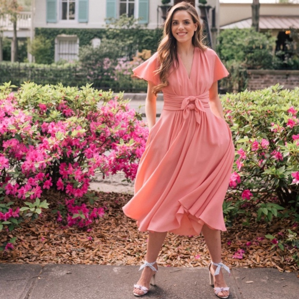 NWT Gal Meets Glam Collection Jane Dress in Coral Size 16